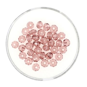 Glasschliffperle Briolette amethyst 4 mm Lochgröße 1 mm