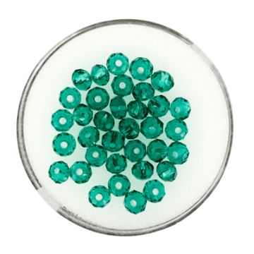 Glasschliffperle Briolette emerald 4 mm Lochgröße 1 mm