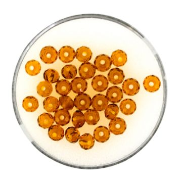 Glasschliffperle Briolette braun 4 mm Lochgröße 1 mm