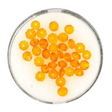Glasschliffperle Briolette orange 4 mm Lochgröße 1 mm