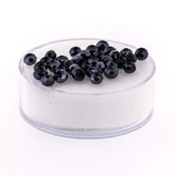 Glasschliffperle Briolette hematite 4 mm Lochgröße 1 mm