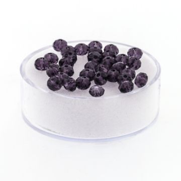 Glasschliffperle Briolette tanzanite 4 mm Lochgröße 1 mm