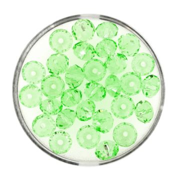 Glasschliffperle Briolette peridot 6 mm Lochgröße 1,2 mm Briolette