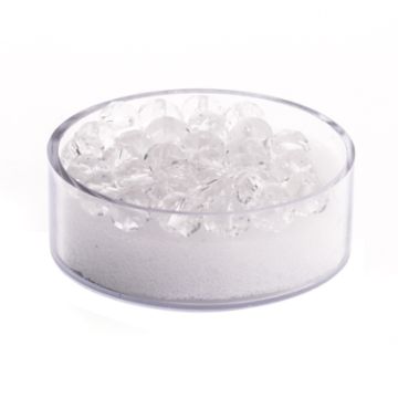 Glasschliffperle Briolette kristall 6 mm Lochgröße 1,2 mm Briolette
