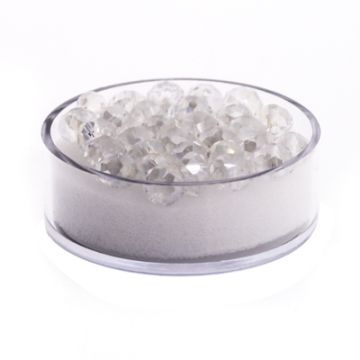 Glasschliffperle Briolette kristall AB 6 mm Lochgröße 1,2 mm Briolette