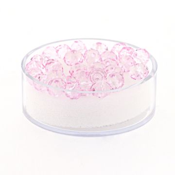 Glasschliffperle Briolette light rose 6 mm Lochgröße 1,2 mm Briolette