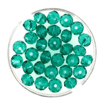 Glasschliffperle Briolette emerald 6 mm Lochgröße 1,2 mm Briolette