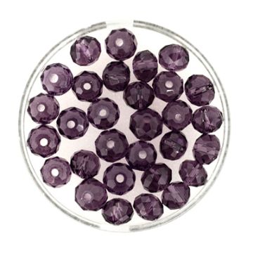 Glasschliffperle Briolette tanzanite 6 mm Lochgröße 1,2 mm Briolette