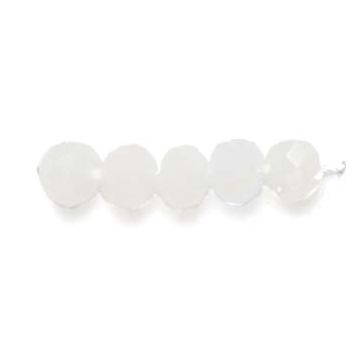 Glasschliffperle Briolette weiß Farbabweichungen möglich 8 mm Lochgröße 1,2 mm