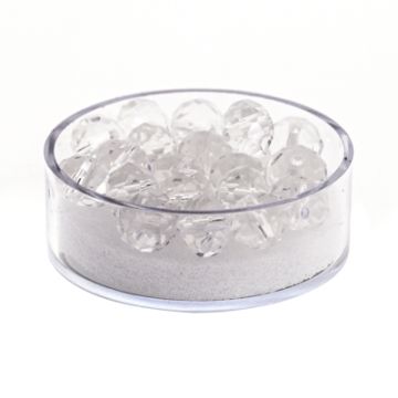 Glasschliffperle Briolette kristall 8 mm Lochgröße 1,2 mm Briolette