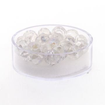 Glasschliffperle Briolette kristall AB 8 mm Lochgröße 1,2 mm Briolette