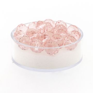 Glasschliffperle Briolette light rose 8 mm Lochgröße 1,2 mm Briolette
