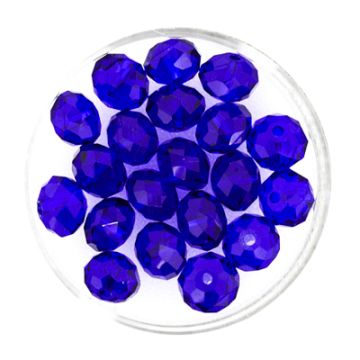 Glasschliffperle Briolette safir 8 mm Lochgröße 1,2 mm Briolette