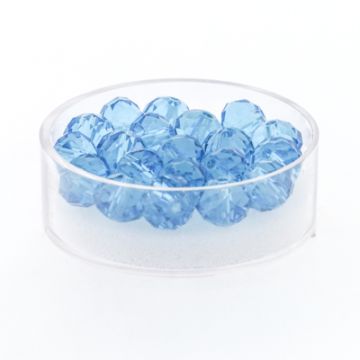 Glasschliffperle Briolette aqua 8 mm Lochgröße 1,2 mm Briolette