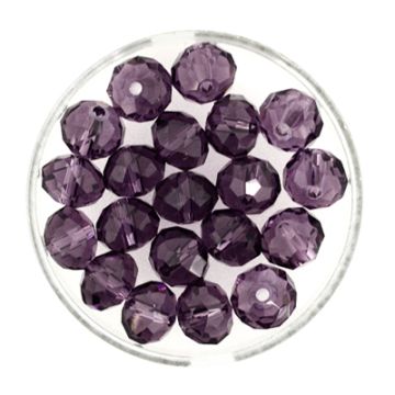 Glasschliffperle Briolette tanzanite 8 mm Lochgröße 1,2 mm Briolette