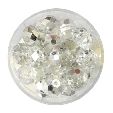 Glasschliffperle Briolette kristall CAL 10 mm Lochgröße 1,5 mm Briolette