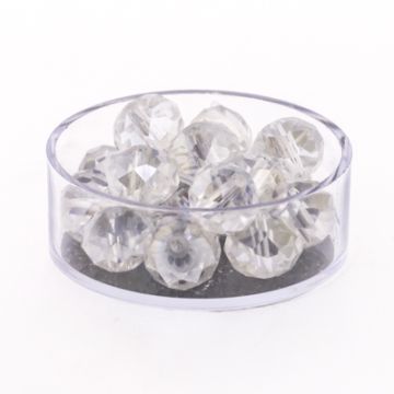 Glasschliffperle Briolette kristall 10 mm Lochgröße 1,5 mm Briolette