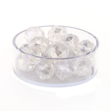 Glasschliffperle Briolette kristall AB 10 mm Lochgröße 1,5 mm Briolette