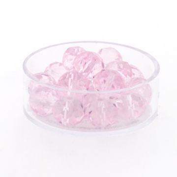 Glasschliffperle Briolette light rose 10 mm Lochgröße 1,5 mm Briolette