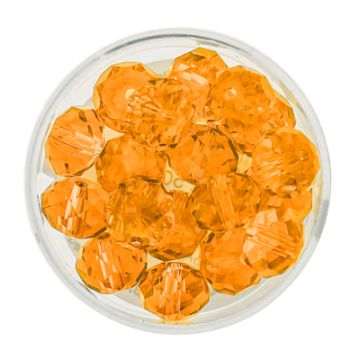 Glasschliffperle Briolette orange 10 mm Lochgröße 1,5 mm Briolette