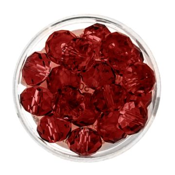 Glasschliffperle Briolette light siam 10 mm Lochgröße 1,5 mm Briolette