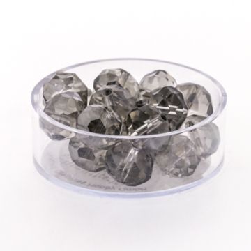 Glasschliffperle Briolette black diamond 10 mm Lochgröße 1,5 mm Briolette