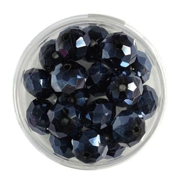 Glasschliffperle Briolette hematite 10 mm Lochgröße 1,5 mm Briolette