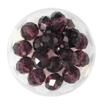 Glasschliffperle Briolette tanzanite 10 mm Lochgröße 1,5 mm Briolette