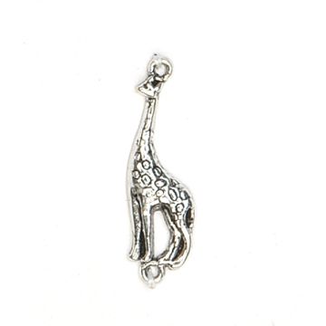 Metallanhänger Giraffe altsilber 24 x 9 mm