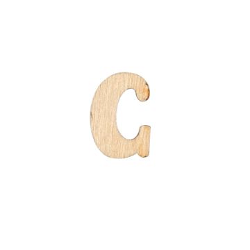 Holzbuchstaben C flach natur 25 mm