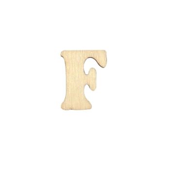 Holzbuchstaben F flach natur 25 mm