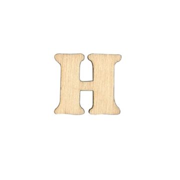 Holzbuchstaben H flach natur 25 mm