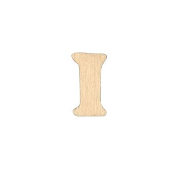 Holzbuchstaben I flach natur 25 mm