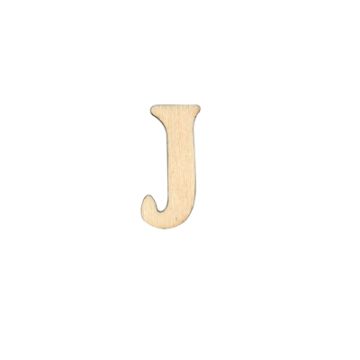 Holzbuchstaben J flach natur 25 mm