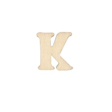 Holzbuchstaben K flach natur 25 mm