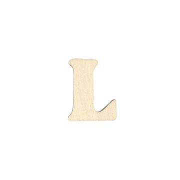 Holzbuchstaben L flach natur 25 mm
