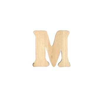 Holzbuchstaben M flach natur 25 mm