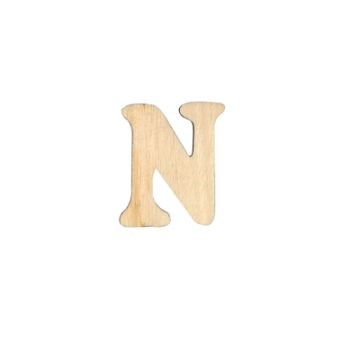 Holzbuchstaben N flach natur 25 mm