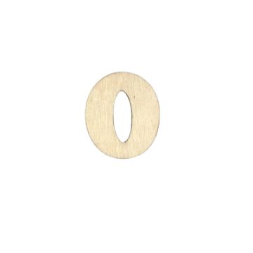 Holzbuchstaben O flach natur 25 mm