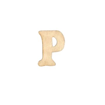 Holzbuchstaben P flach natur 25 mm