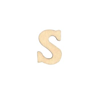 Holzbuchstaben S flach natur 25 mm