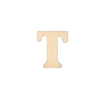 Holzbuchstaben T flach natur 25 mm
