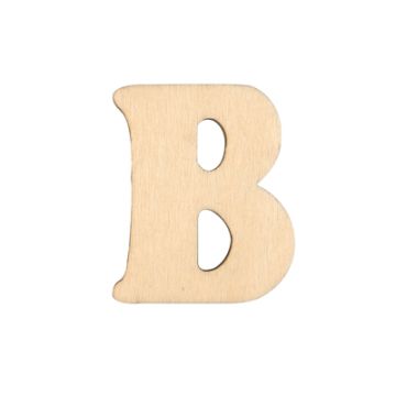 Holzbuchstaben B flach natur 40 mm