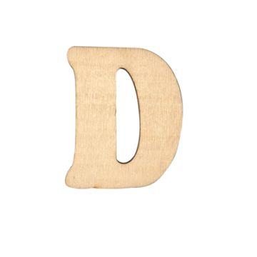 Holzbuchstaben D flach natur 40 mm