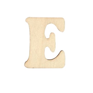 Holzbuchstaben E flach natur 40 mm