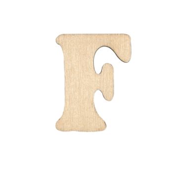 Holzbuchstaben F flach natur 40 mm