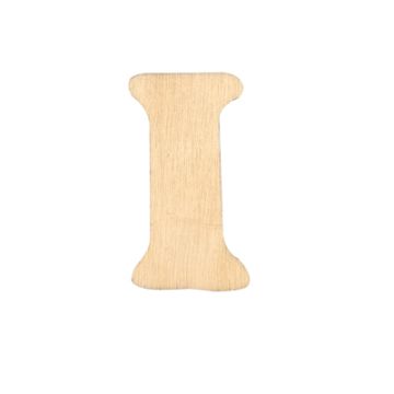 Holzbuchstaben I flach natur 40 mm