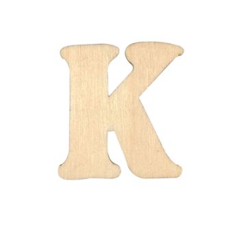 Holzbuchstaben K flach natur 40 mm