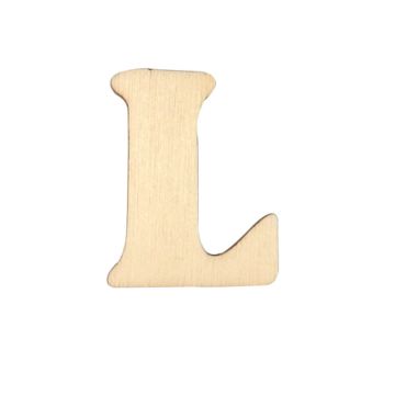 Holzbuchstaben L flach natur 40 mm