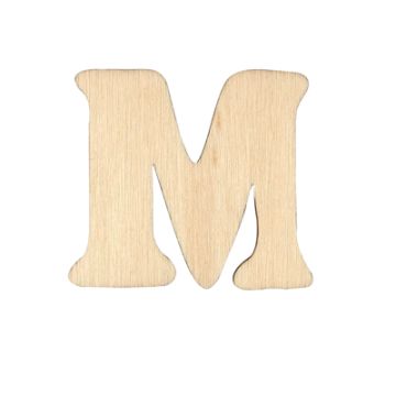 Holzbuchstaben M flach natur 40 mm